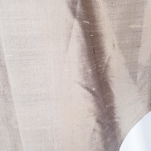 Connie Roberson Silk Blouse Med gold holiday - Picture 6 of 6